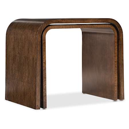 Hooker Furniture Archives 2 Piece Veneer Table Set Classic Walnut