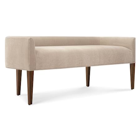 Hooker Furniture Archives 58" Wide Polyester Bench Classic Walnut / Liber Oat