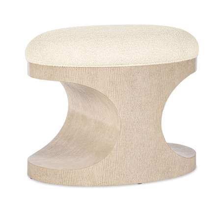 Hooker Furniture Westwood 24" Wide Polyester Bench Polished Limestone / Tillson Cloud