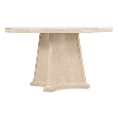 Hooker Furniture Westwood 54" Wide Marble and Veneer Table Polished Limestone / Volokas