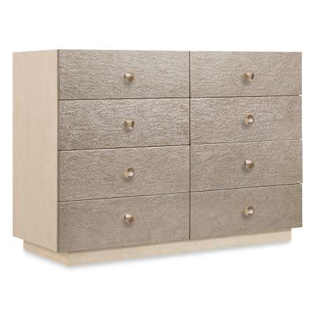 Hooker Furniture Westwood 50" Wide 8 Drawer Storage Furniture Polished Limestone / Venetian / Plated Radiance