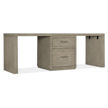 Hooker Furniture 84" Wood Veneer 2 Drawer Writing Desk Medium Wood