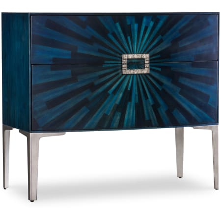 Hooker Furniture Cosmic 36" Wide 2 Drawer Maple and Walnut Accent Cabinet with Self Close Blue