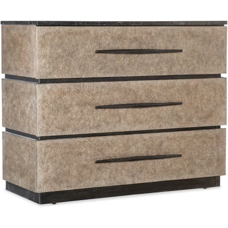 Hooker Furniture Melange 44" Wide 3 Drawer Marble Top Oak Dresser Black