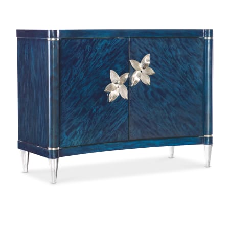 Hooker Furniture Melange 46" Wide 1 Drawer Primavera Veneer Accent Cabinet Sapphire Blue / Silver
