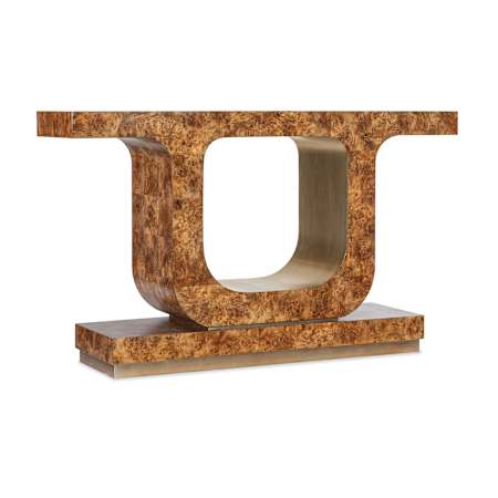 Hooker Furniture Melange 60" Wide Wood Veneer Table Medium Wood / Gold
