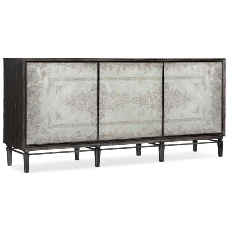 Hooker Furniture Rosella 74" Long Hand Painted Eglomise Console Table from the Melange Collection Dark Wood / Eglomise