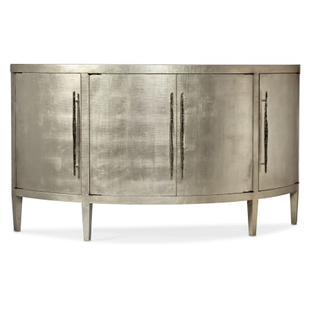 Hooker Furniture Melange 76" Wide Maple Veneer, Linen Accent Cabinet Champagne Silver Leaf / Taupe