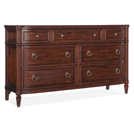Hooker Furniture Charleston 70" Wide 7 Drawer Cherry and Okoume Dresser with Walnut Inlay Maraschino Cherry