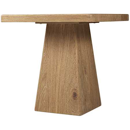 Hooker Furniture Driftwood 24" Square Oak and Wood Veneer Table Buckboard