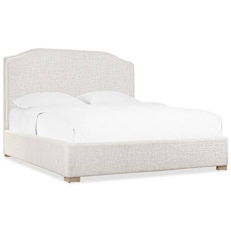 Hooker Furniture Driftwood 67" Wide Queen Leather Upholstered Bed Buckboard