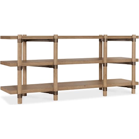 Hooker Furniture Vineyard Row 80" Wide Metal, Veneer, and Wood Table Sonoma / Rustic Hammered Metal