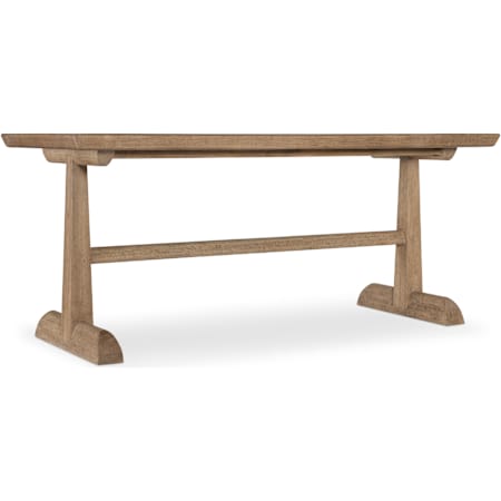 Hooker Furniture Vineyard Row 84" Wide Wood and Veneer Table with Travertine Tops Sonoma / Travertine Stone