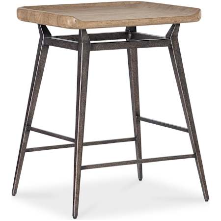 Hooker Furniture Vineyard Row 20" Wide Stool Sonoma / Rustic Hammered Metal