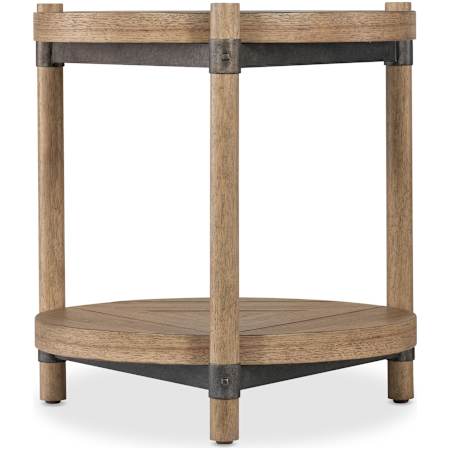 Hooker Furniture Vineyard Row 24" Diameter Wood and Metal Table Sonoma / Rustic Hammered Metal