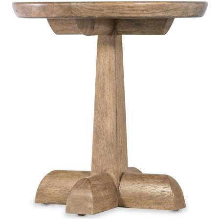 Hooker Furniture Vineyard Row 24" Diameter Wood Table with Travertine Top Sonoma / Travertine Stone