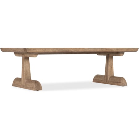 Hooker Furniture Vineyard Row 58" Wide Wood and Veneer Table with Travertine Top Sonoma / Travertine Stone