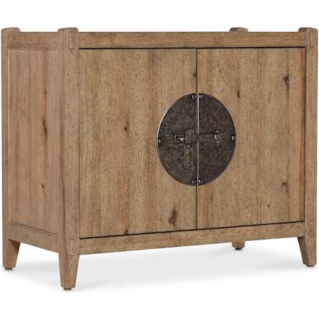 Hooker Furniture Vineyard Row 38" Wide Hickory Wood Nightstand with Soft-Close Hinges Sonoma / Rustic Hammered Metal