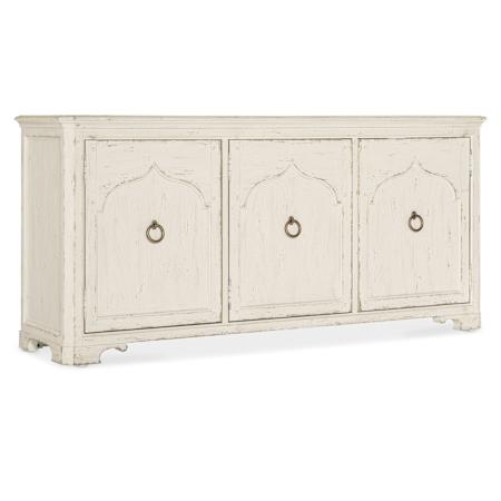 Hooker Furniture Americana 73" Wide 1 Drawers Oak Accent Cabinet Daisy / Honey / Antique Bronze