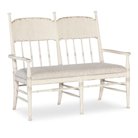 Hooker Furniture Americana 50" Wide Dining Bench Daisy / Biscuit