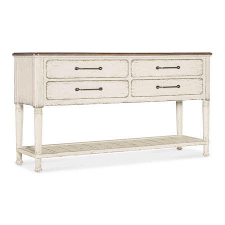 Hooker Furniture Americana 64" Wide Oak Buffet Daisy / Honey