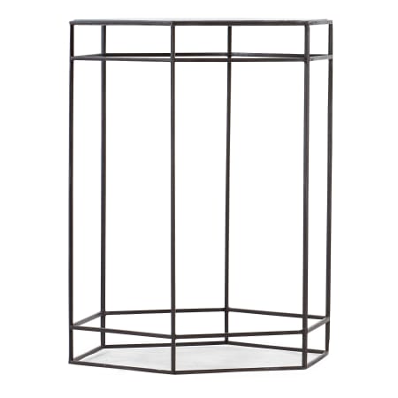 Hooker Furniture Commerce and Market 18" Wide Glass Top Steel Accent Table Brown / Painted Glass
