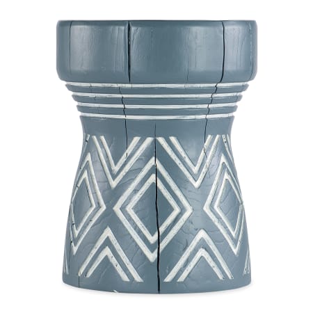 Hooker Furniture Commerce and Market 20" Diameter Cast Resin End Table Blue / White
