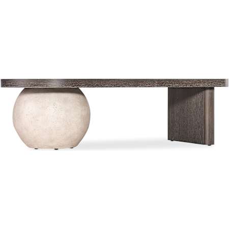 Hooker Furniture Commerce and Market 57" Wide Oak and Resin Table Dark Oak / Cream