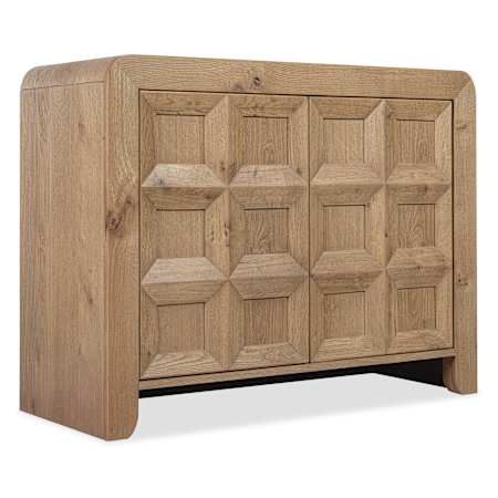 Hooker Furniture Commerce and Market 42" Wide 2 Door Oak and Veneer Accent Cabinet Natural Oak