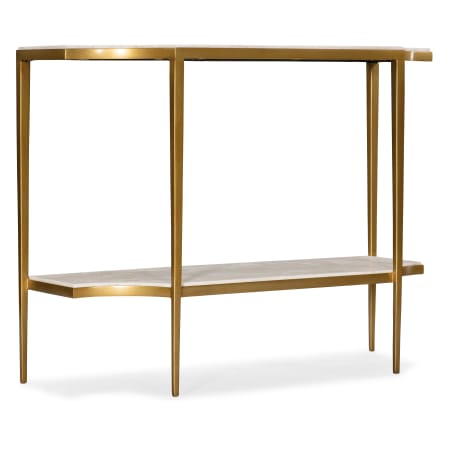 Hooker Furniture Commerce and Market 42" Wide Travertine Top Metal Console Table Gold / White Travertine