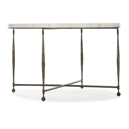Hooker Furniture Commerce and Market 30" Diameter Iron Coffee Table with Bone Inlay Top Bronze / Natural