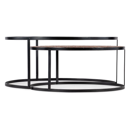 Hooker Furniture Commerce and Market 40" Diameter Glass and Wood Coffee Table Black / Natural