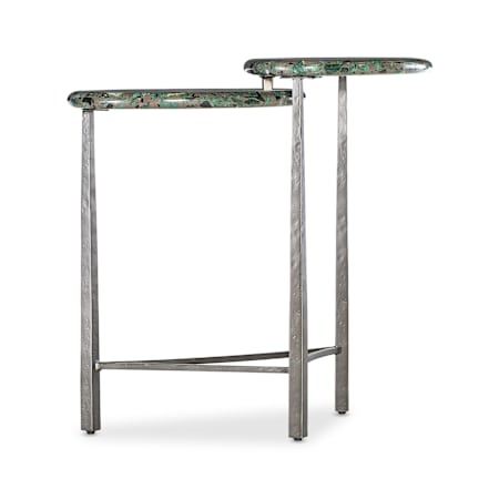 Hooker Furniture Commerce and Market 24" Wide Iron and Stone Table Textured Pewter / Stone / Green