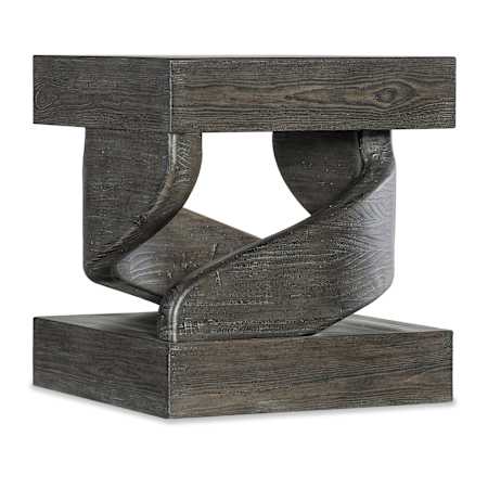 Hooker Furniture Commerce and Market 22" Square Pine and Resin Table Dark Wood