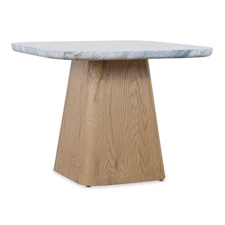 Hooker Furniture Commerce and Market 24" Wide Oak, Quartz, and Veneer Table Natural Oak / Quartz Stone