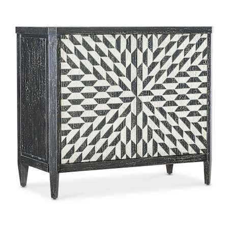 Hooker Furniture Commerce and Market 40" Wide Maple Accent Cabinet Black / White Starburst