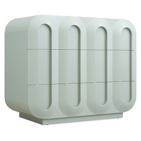 Hooker Furniture Commerce and Market 44" Wide 3 Drawer Veneer and White Oak Accent Cabinet Seafoam