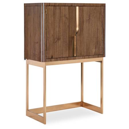 Hooker Furniture Eleana 40" Wide Bar on Stand Light Caramel / Sunlight Bronze