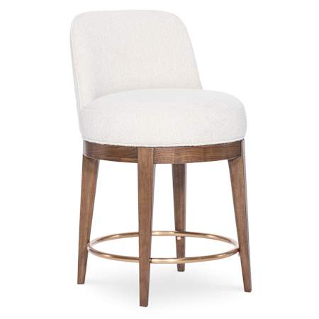Hooker Furniture Eleana 21" Wide Counter Stool Light Caramel / Sunlight Bronze