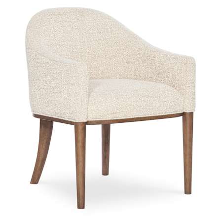 Hooker Furniture Eleana 25" Wide Upholstered Arm Chair Light Caramel / Classic Linen