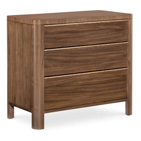 Hooker Furniture Eleana 34" Wide Three Drawer Nightstand Light Caramel / Sunlight Bronze
