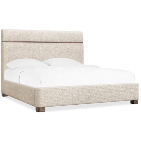 Hooker Furniture Eleana 64" Wide Upholstered Queen Panel Bed Light Caramel / Hanalei Oat