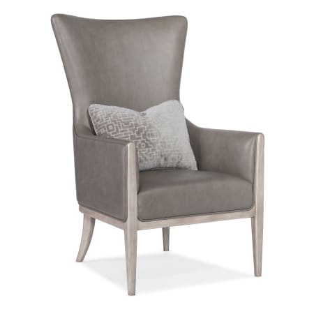 Hooker Furniture Kyndall 29" Wide Leather Accent Chair Tetra Platinum / Guiltless Grey