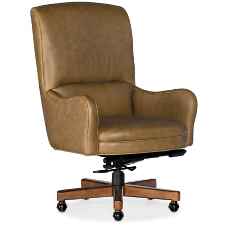 Hooker Furniture Dayton 31" Wide Leather Executive Swivel Office Chair Medium Wood / Saddlebag
