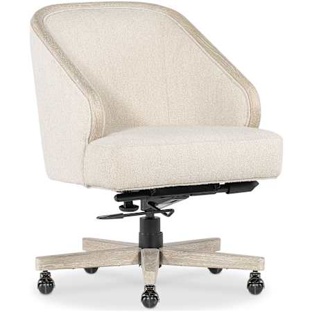 Hooker Furniture Paloma 29" Wide Polyester Office Chair Inverness Natural / Diamond