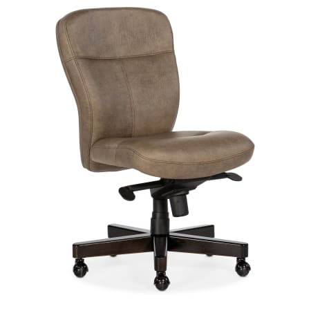 Hooker Furniture Sasha 26" Wide Leather Executive Swivel Office Chair Big Top Dark Taupe / Dark Wood