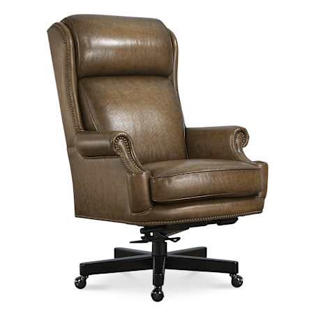 Hooker Furniture Tucker 28" Wide Leather Accent Chair Espresso / Natural