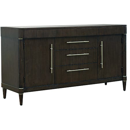 Hooker Furniture Asher Park 68" Wide Eucalyptus Wood Sideboard/Buffet Piano Brown