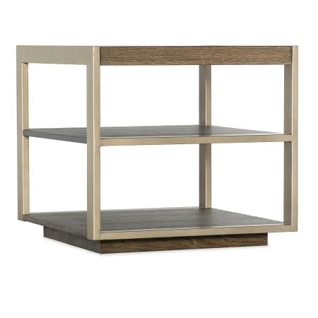 Hooker Furniture Hammon 24" Wide Metal, White Oak End Table Medium Oak / Champagne