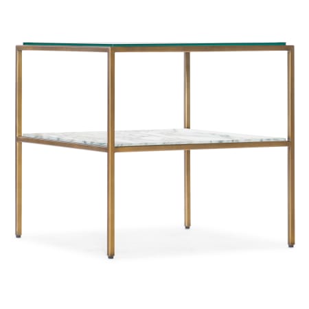 Hooker Furniture Cashel 24" Wide Marble Top Stainless Steel, Tempered Glass End Table Marble / White / Gray / Gold